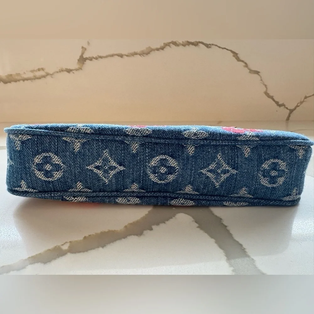 LV x TM Pochette Accessoires - Monogram cherry denim